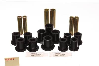 Energy Suspension - Energy Suspension 4.2145G Leaf Spring Bushing Set Polyurethane Black
