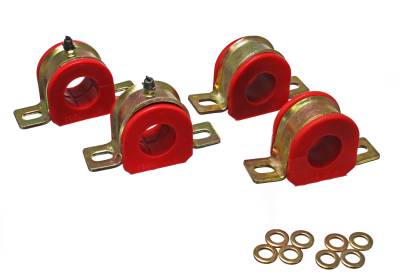 Energy Suspension - Energy Suspension 3.5177R Sway Bar Bushing Set Front Polyurethane Red