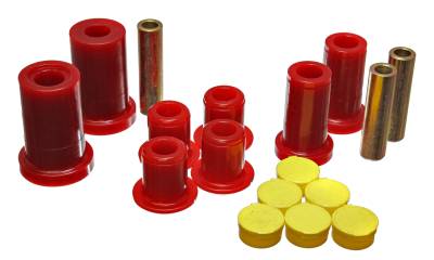 Energy Suspension - Energy Suspension 4.3158R Control Arm Bushing Set Front Polyurethane Red