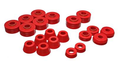 Energy Suspension - Energy Suspension 4.4102R Polyurethane Body Cab Mount Set Red