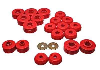 Energy Suspension - Energy Suspension 4.4109R Body Cab Mount Set Polyurethane Red