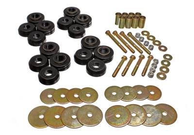 Energy Suspension - Energy Suspension 4.4110G Body Cab Mount Set Polyurethane Black