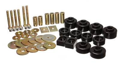 Energy Suspension - Energy Suspension 4.4114G Body Cab Mount Set Polyurethane Black for Ford Ext Cab