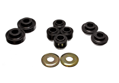 Energy Suspension - Energy Suspension 4.7119G Front Strut Rod Bushing Set Polyurethane Black