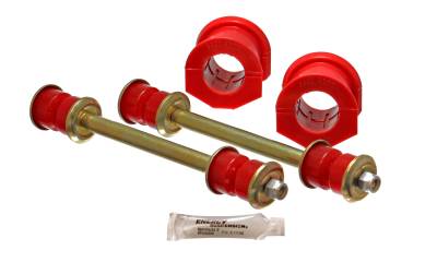 Energy Suspension - Energy Suspension 4.5152R Sway Bar Bushing Set Front Polyurethane Red