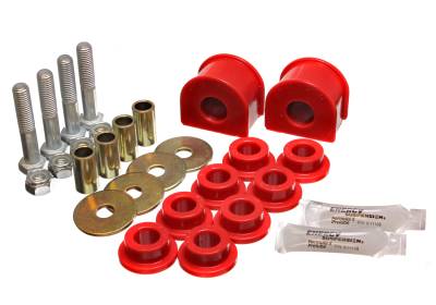 Energy Suspension - Energy Suspension 4.5189R Sway Bar Bushing Set Rear Polyurethane Red