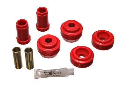 Energy Suspension - Energy Suspension 5.3107R Control Arm Bushing Set Front Polyurethane Red