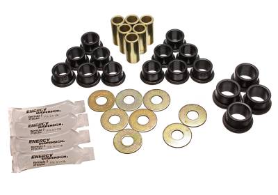 Energy Suspension - Energy Suspension 5.3117G Control Arm Bushing Set Front/Rear Polyurethane Black