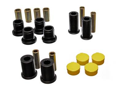 Energy Suspension - Energy Suspension 5.3122G Front Control Arm Bushing Set Polyurethane Black
