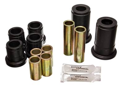 Energy Suspension - Energy Suspension 5.3110G Control Arm Bushing Set Front Polyurethane Black