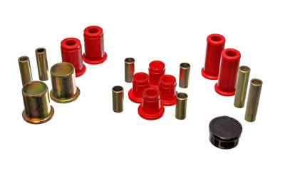 Energy Suspension - Energy Suspension 5.3115R Control Arm Bushing Set Front Polyurethane Red