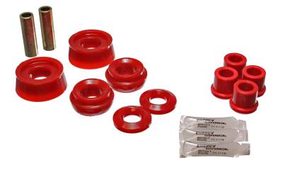 Energy Suspension - Energy Suspension 5.3123R Control Arm Bushing Set Front Polyurethane Red