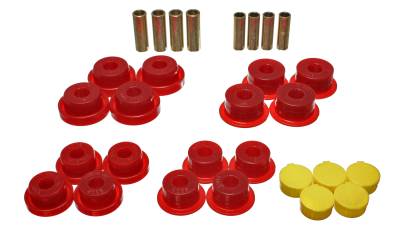 Energy Suspension - Energy Suspension 5.3131R Control Arm Bushing Set Front Polyurethane Red