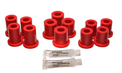 Energy Suspension - Energy Suspension 5.2103R Leaf Spring Bushing Set Polyurethane Red