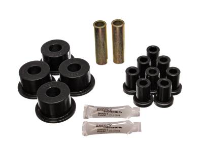 Energy Suspension - Energy Suspension 5.2106G Leaf Spring Bushing Set Polyurethane Black