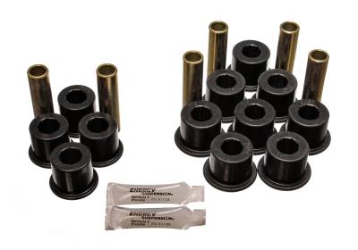 Energy Suspension - Energy Suspension 5.2113G Leaf Spring Bushing Set Polyurethane Black
