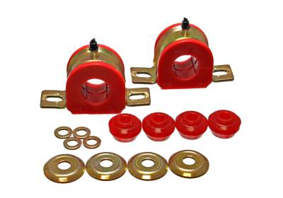 Energy Suspension - Energy Suspension 5.5141R Front Sway Bar Bushing Set Polyurethane Red