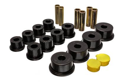 Energy Suspension - Energy Suspension 5.2109G Leaf Spring Bushing Set Polyurethane Black