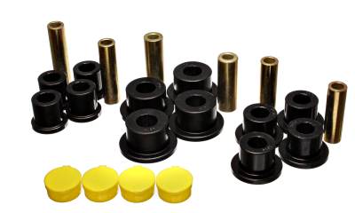Energy Suspension - Energy Suspension 5.2115G Leaf Spring Bushing Set Polyurethane Black