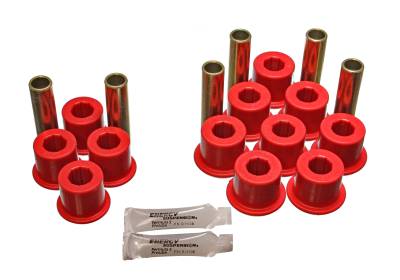 Energy Suspension - Energy Suspension 5.2113R Leaf Spring Bushing Set Polyurethane Red