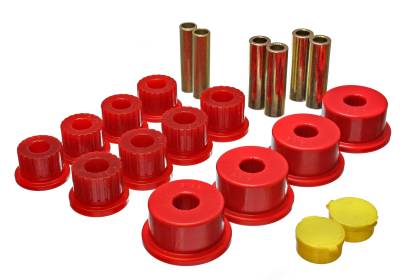 Energy Suspension - Energy Suspension 5.2109R Leaf Spring Bushing Set Polyurethane Red