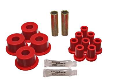 Energy Suspension - Energy Suspension 5.2106R Leaf Spring Bushing Set Polyurethane Red