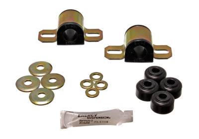 Energy Suspension - Energy Suspension 5.5108G Sway Bar Bushing Set Front/Rear Polyurethane Black