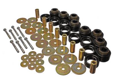 Energy Suspension - Energy Suspension 5.4112G Black Polyurethane Body Mount Set