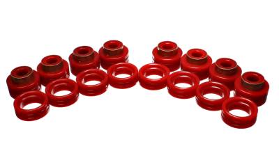 Energy Suspension - Energy Suspension 5.4109R Body Cab Mount Set Polyurethane Red