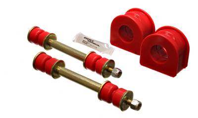 Energy Suspension - Energy Suspension 4.5173R Sway Bar Bushing Set Front Polyurethane Red