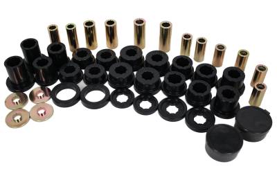 Energy Suspension - Energy Suspension 8.3104G Front Control Arm Bushing Set Polyurethane Black