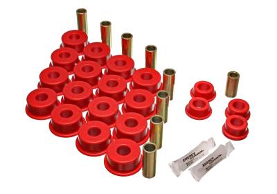 Energy Suspension - Energy Suspension 8.3109R Control Arm Bushing Set Rear Polyurethane Red