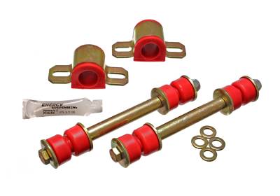 Energy Suspension - Energy Suspension 7.5108R Sway Bar Bushing Set Front Polyurethane Red