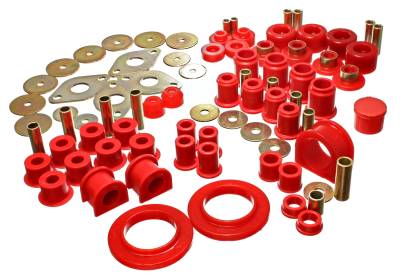 Energy Suspension - Energy Suspension 8.18107R Hyper-Flex Master Bushing Kit Red
