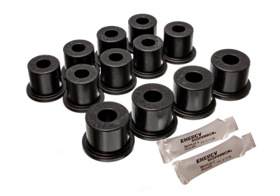 Energy Suspension - Energy Suspension 7.2101G Leaf Spring Bushing Set Front/Rear Polyurethane Black