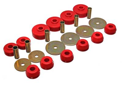 Energy Suspension - Energy Suspension 8.4101R Body Mount Set Red for 79-82 Toyota Pickup