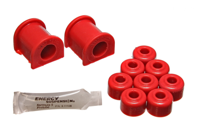 Energy Suspension - Energy Suspension 8.5101R Sway Bar Bushing Set Front Polyurethane Red