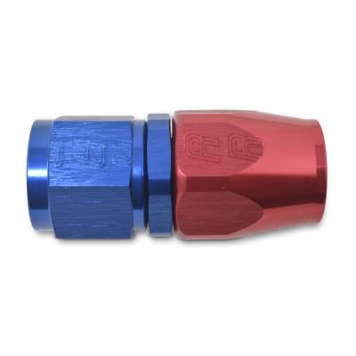 Russell - Russell 610030 Full Flow Hose End Straight End Red/Blue -08AN