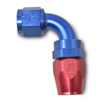 Russell - Russell 610150 4AN ProClassic 90-DEG Hose End w/Red/Blue Finish