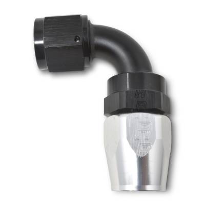 Russell - Russell 610193 Full Flow Hose End 90-DEG End Black/Silver -12AN