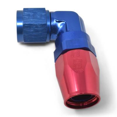 Russell - Russell 613650 Forged Hose End Forged 90-DEG Red/Blue -08AN