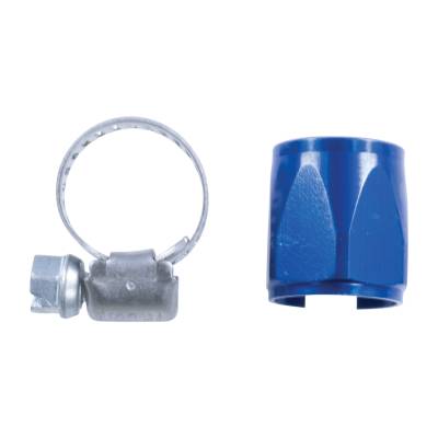 Russell - Russell 623250 4AN Tube Seal Hose Ends For 1/4" Vacuum Hose w/Blue Finish