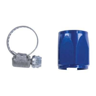 Russell - Russell 623260 6AN Tube Seal Hose Ends for 5/16" Fuel Hose w/Blue Finish