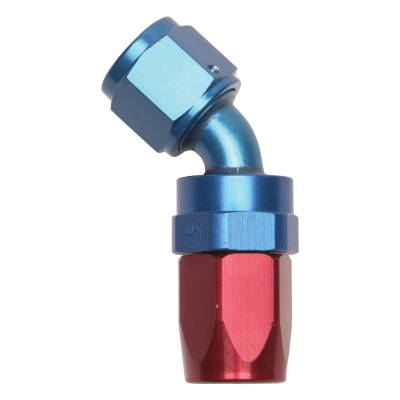 Russell - Russell 613120 Full Flow Swivel Hose End 45-DEG End Red/Blue -12AN