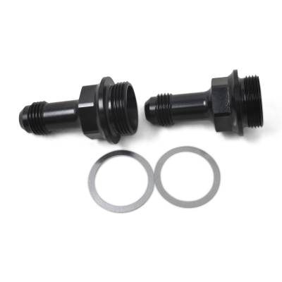 Russell - Russell 640373 7/8" -20 x 8AN Male Flare Ext. Carb Fitting Dual Feed 2" Black