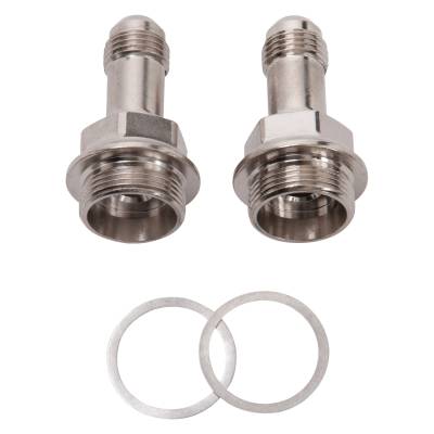 Russell - Russell 640361 7/8" -20 x 6AN Male Flare Ext. Carb Fitting Holley Dual Feed 2"