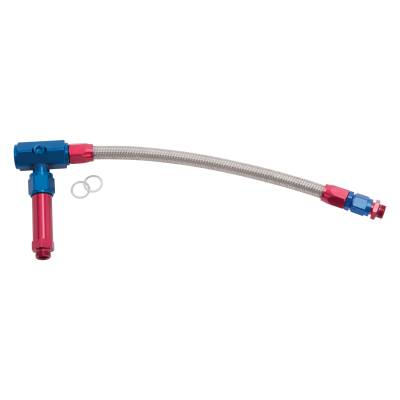 Russell - Russell 641250 Dual Inlet Kit Red/Blue 6AN for Demon Carbs w/o Gauge All