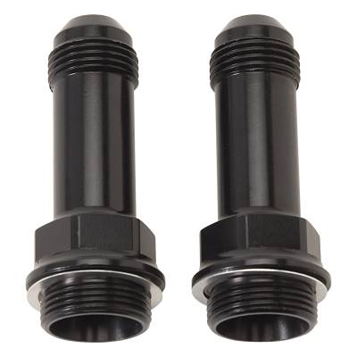 Russell - Russell 640363 7/8" -20 x 6AN Male Flare Ext. Carb Fitting Dual Feed 2" Black