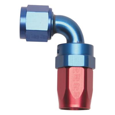 Russell - Russell 613190 Full Flow Swivel Hose End 90-DEG End Red/Blue -12AN