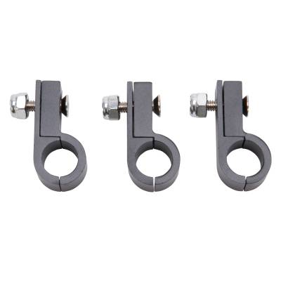 Russell - Russell 654253 6AN Aluminum Line Clamp for 6AN Size Tubing w/Black Finish 4 Pack